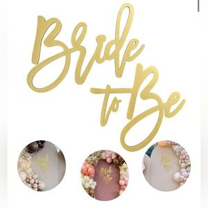 Gold 'Bride to Be' Party Decoration Sign